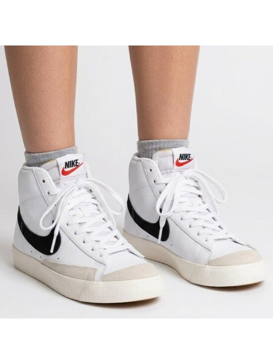 Nike Other - Nike Youth Size 7Y White Black Blazer Mid '77 Suede Leather Retro Sneakers Shoes